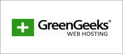 Logo for hosting company green geeks. Black writing with green box with a white plus sign in it | JK Nutrition Consulting