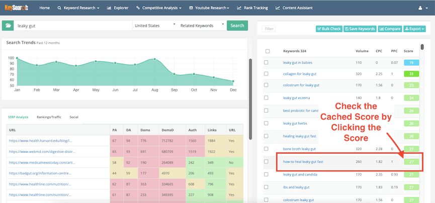 Keyword cached competitive score  | JK Nutrition Consulting