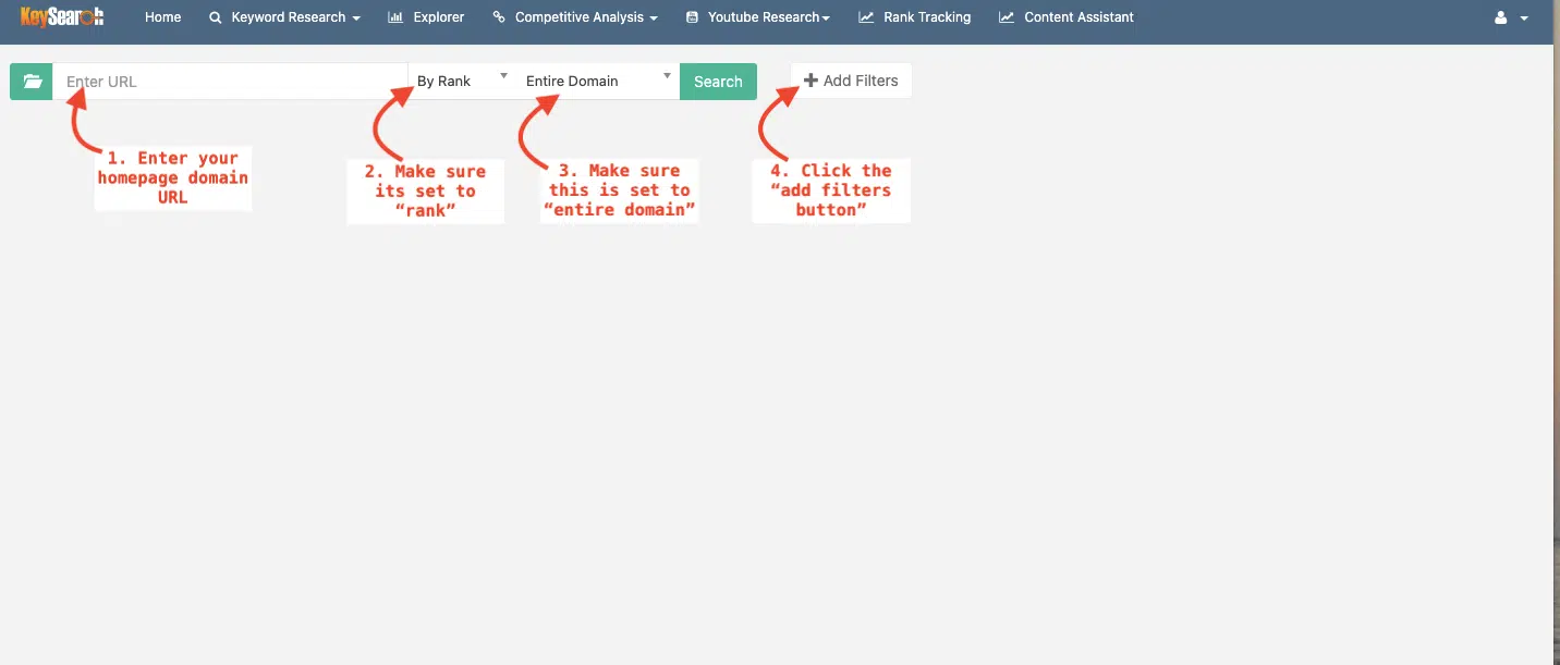 KeySearch Organic Keywords Tool to Find On the Cusp Keywords How to Fill In the Form to Find Keywords ranking over 10 on Google | KeySearch Review | JK Nutrition Consulting