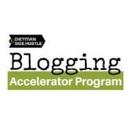 Says "Dietitian Side Hustle Blogging Accelerator Program" | JK Nutrition Consulting