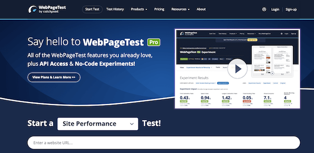 webPageTest URL Speed Test | Speed Up WordPres | JK Nutrition Consulting