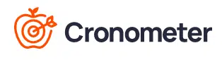 Cronometer logo an apple with a dart in the center and the word cronomter in black | JK Nutrition Consulting