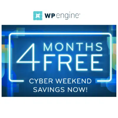 WP Engine 4 Months Free Cyber Weekend Savings Now! | JK Nutrition Consulting