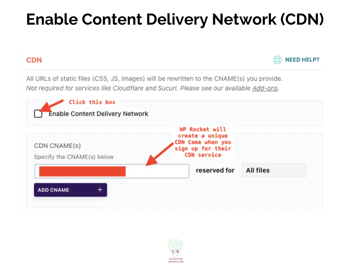 Enable Content Delivery network | WP Rocket Review | JK Nutrition Consulting