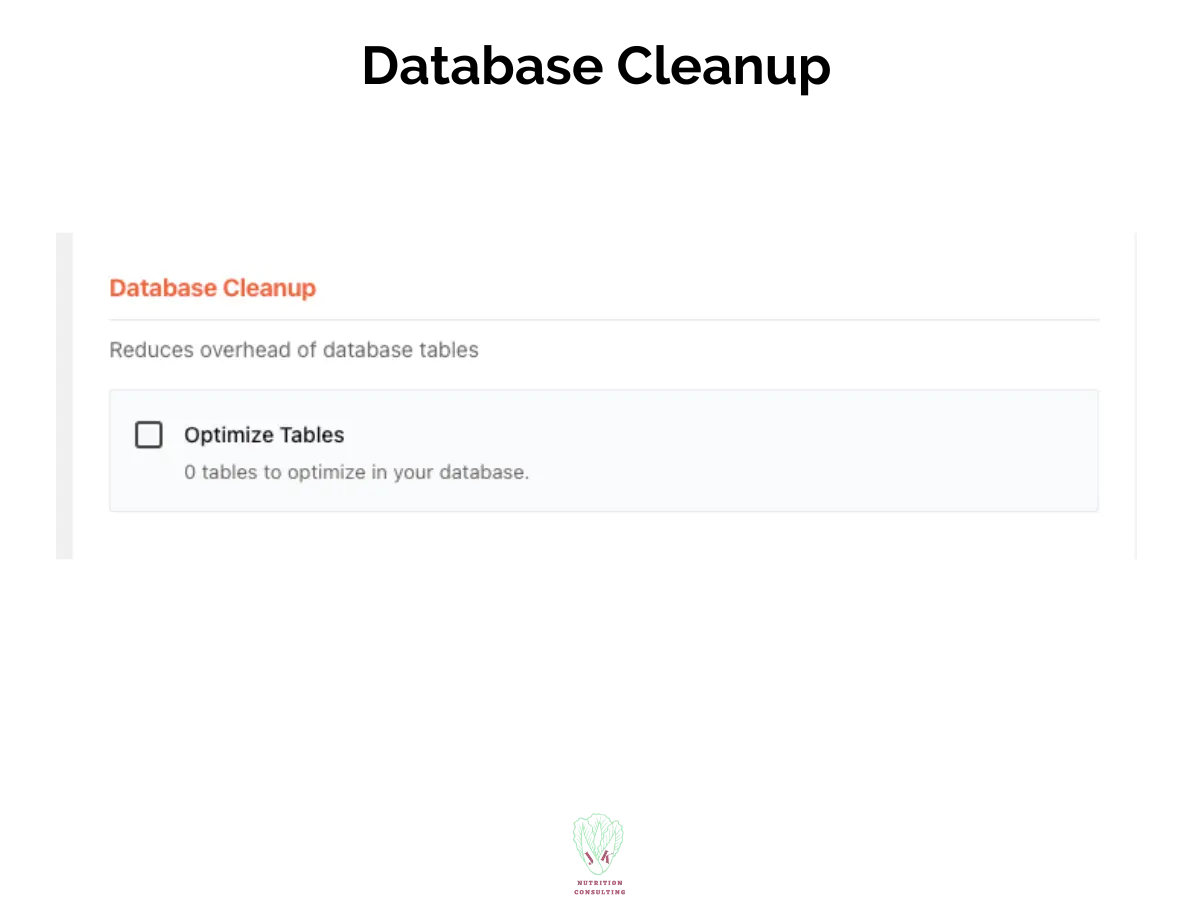 Database clean up: optimize tables | WP Rocket Review | JK Nutrition Consulting