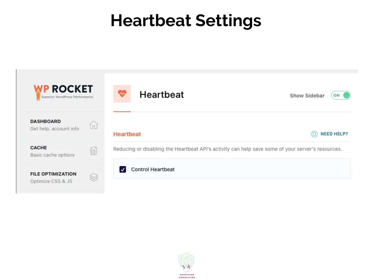 Heartbeat Settings WP Rocket 1 of 2 | WP Rocket Review | JK Nutrition Consulting