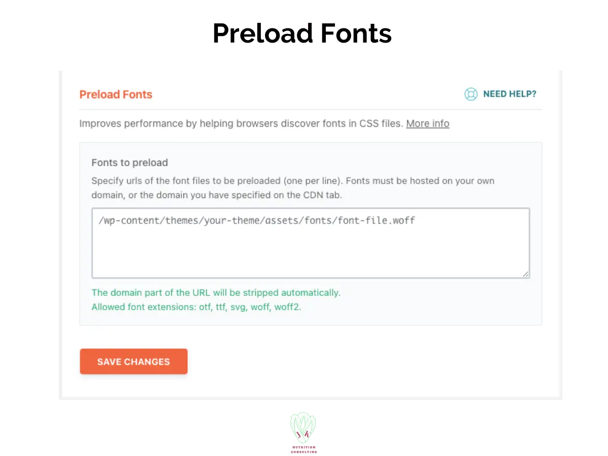 Preload fonts | WP Rocket Review | JK Nutrition Consulting